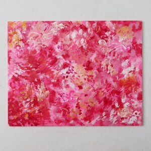 Original Acrylic Painting on Canvas Board, 11" x 14" Signed 2018 Abstract Art